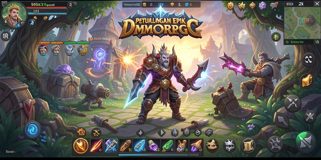 Gameplay menarik dalam dunia MMORPG penuh petualangan.
