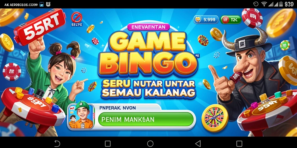 Tampilan gameplay seru dan mengasyikkan dari 55RT aplikasi Bingo.