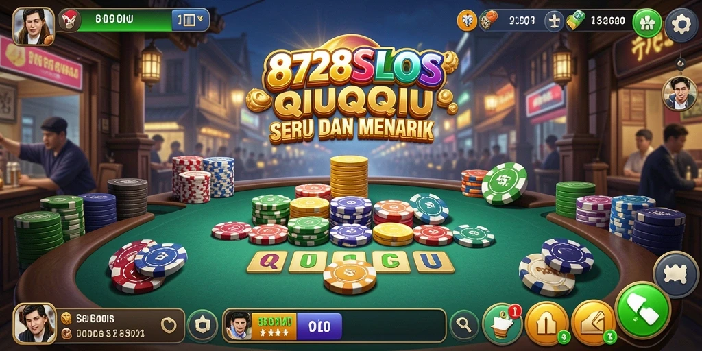 Screenshot utama 8728SLOTS menampilkan gameplay seru QiuQiu.