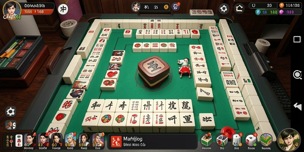 Tampilan gameplay menarik dari game Mahjong CANVA168.