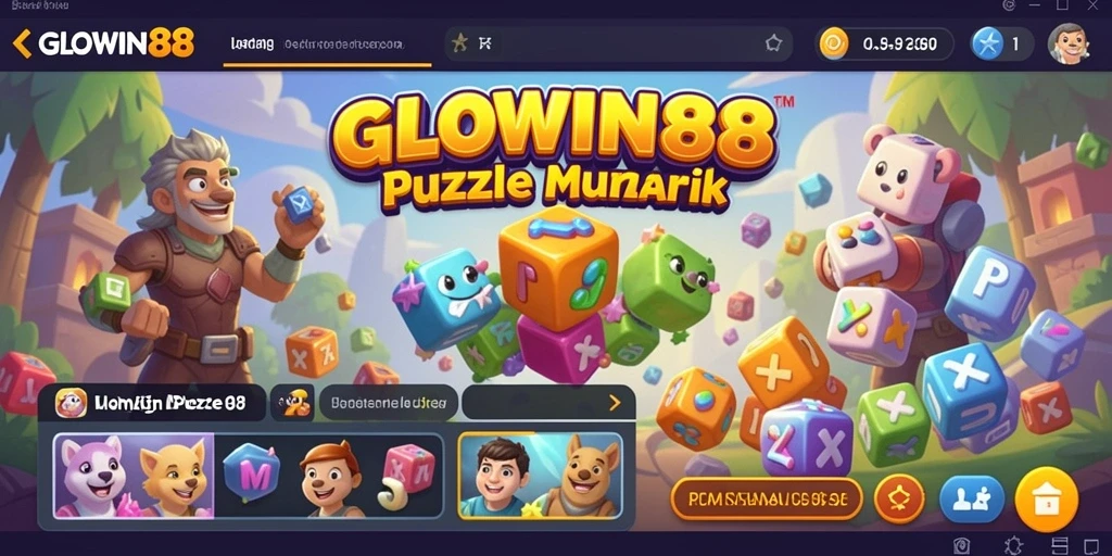 Tampilan gameplay menarik dari GLOWIN88 dengan berbagai puzzle.
