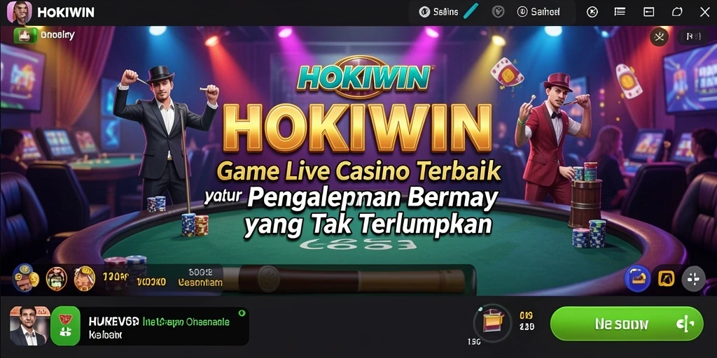 Tampilan gameplay mendebarkan di HOKIWIN dengan dealer profesional.