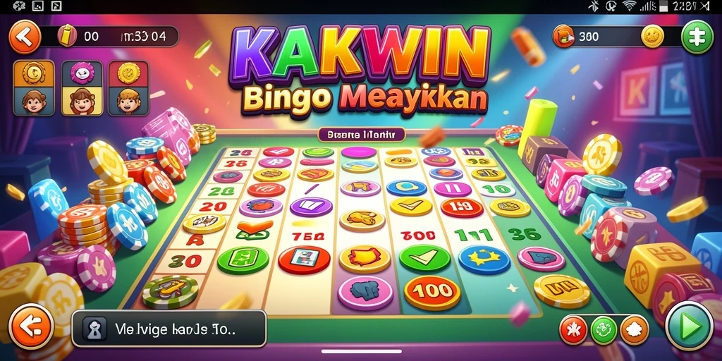 Tampilan gameplay KAKWIN yang menarik dalam permainan Bingo.