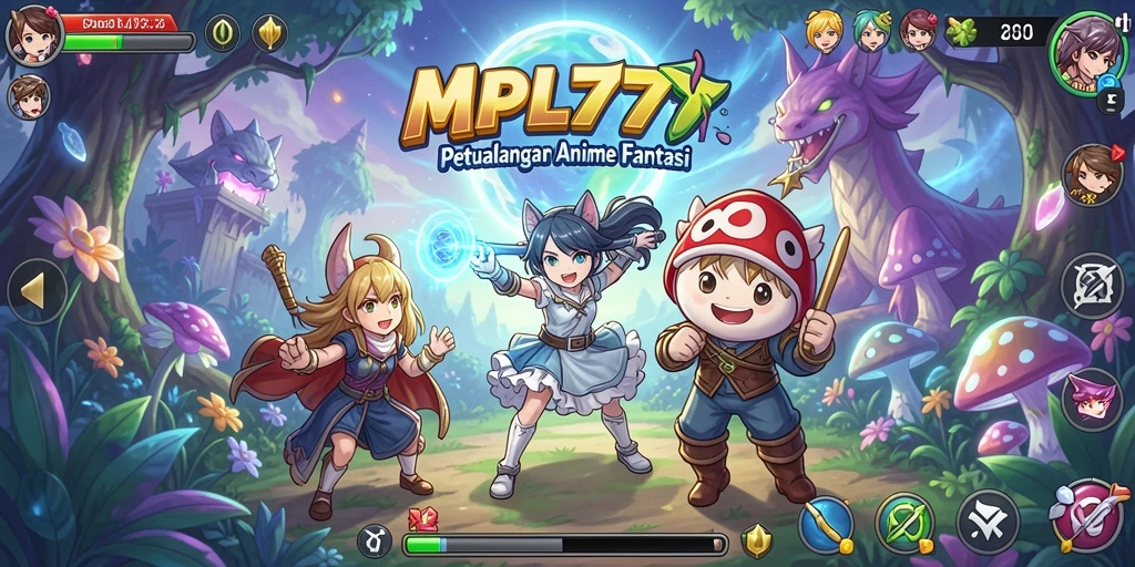Tampilan aksi karakter Anime dalam gameplay MPL777.