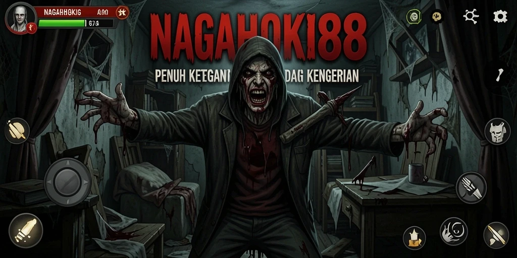Screenshot NAGAHOKI88 menampilkan momen menegangkan saat menghadapi makhluk mengerikan.