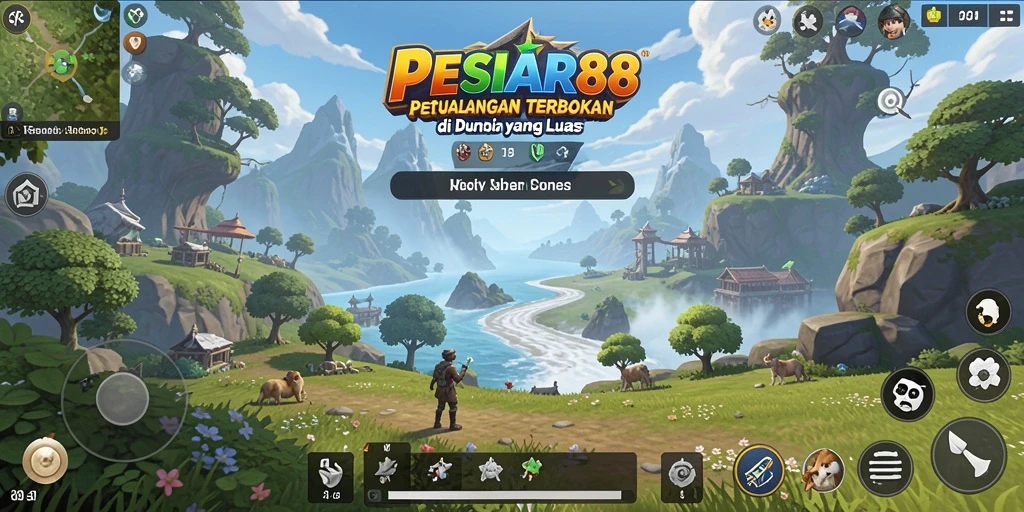 Tangkapan layar PESIAR88 menampilkan petualangan menarik di dunia terbuka.