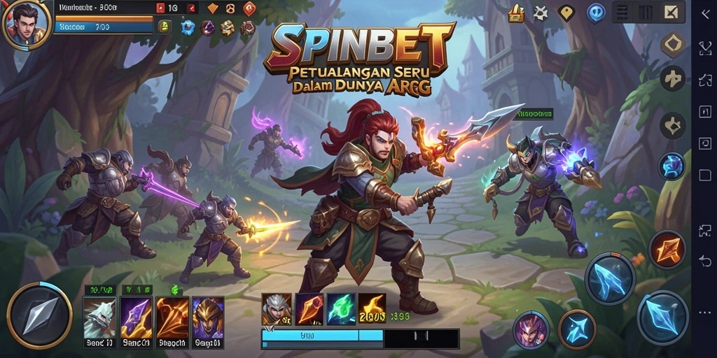 Tangkapan layar gameplay SPINBET yang menampilkan aksi pertempuran seru.