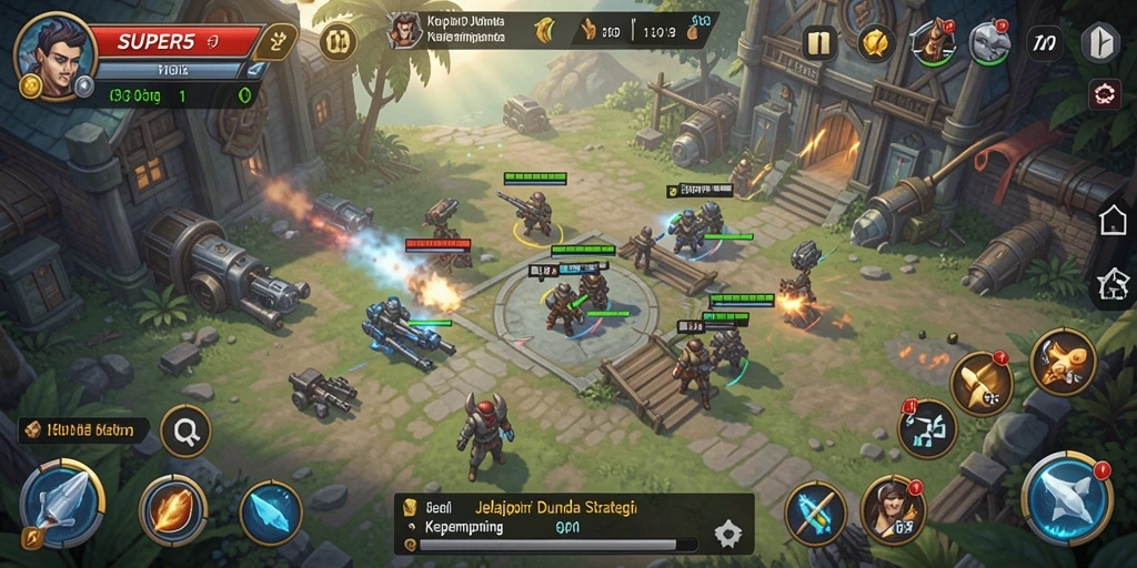 Tampilan menarik dari gameplay <strong>SUPER5</strong> yang penuh strategi.